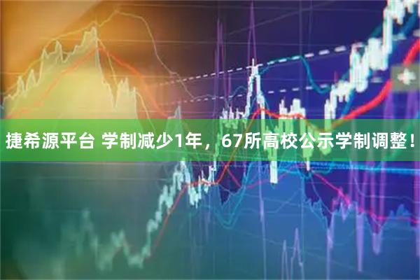 捷希源平台 学制减少1年，67所高校公示学制调整！