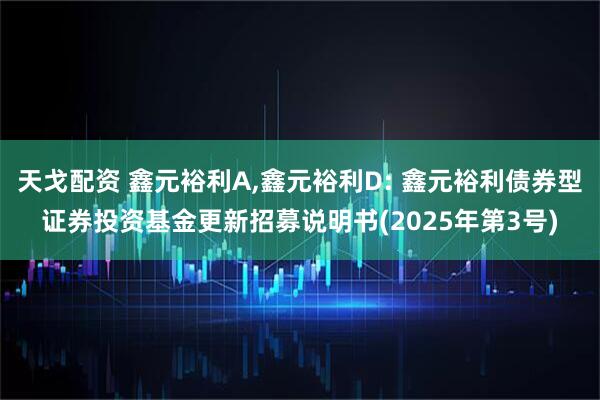 天戈配资 鑫元裕利A,鑫元裕利D: 鑫元裕利债券型证券投资基金更新招募说明书(2025年第3号)